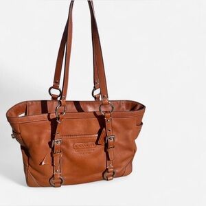 Coach Tan Leather Tote Bag